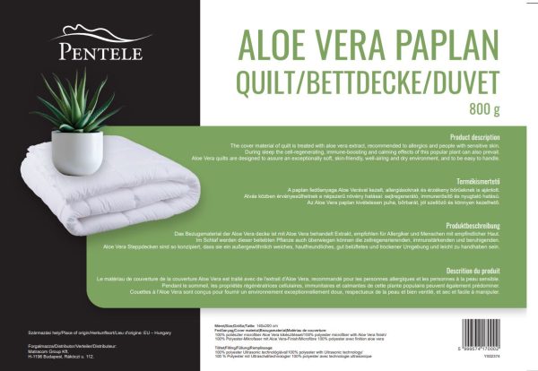 Pentele AloeVera 4 évszak paplan, 95 fokon főzhető, 140×200 cm - Image 3